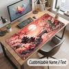 Floral Garden Theme Customized Mouse Pad Personalized Print Name Text Desk Mat For Home Office Table Decor