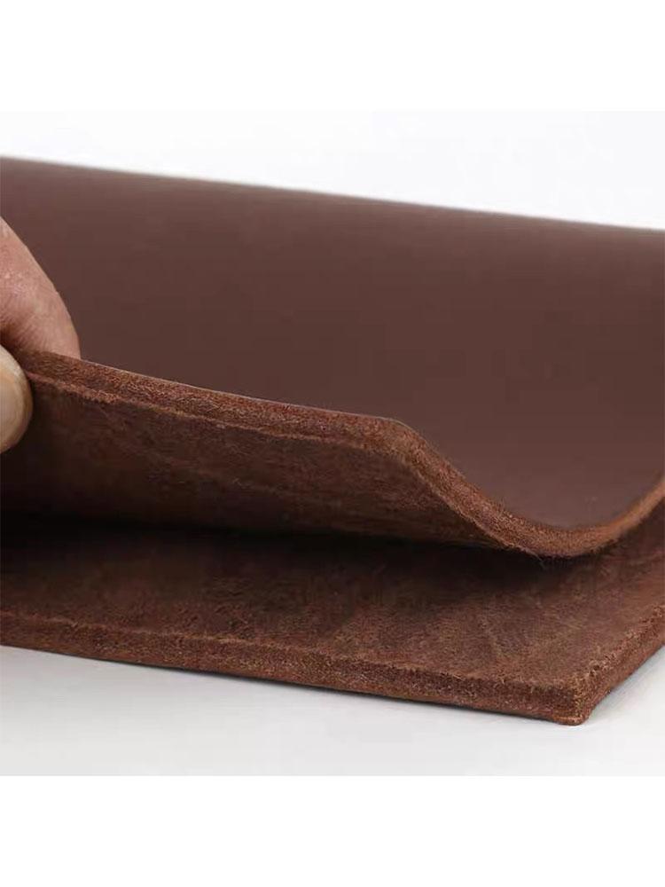 3mm deep brown head layer yellow cattle vegetable tanned leather, genuine leather, stiff scabbard, table cushion, chair cushion,