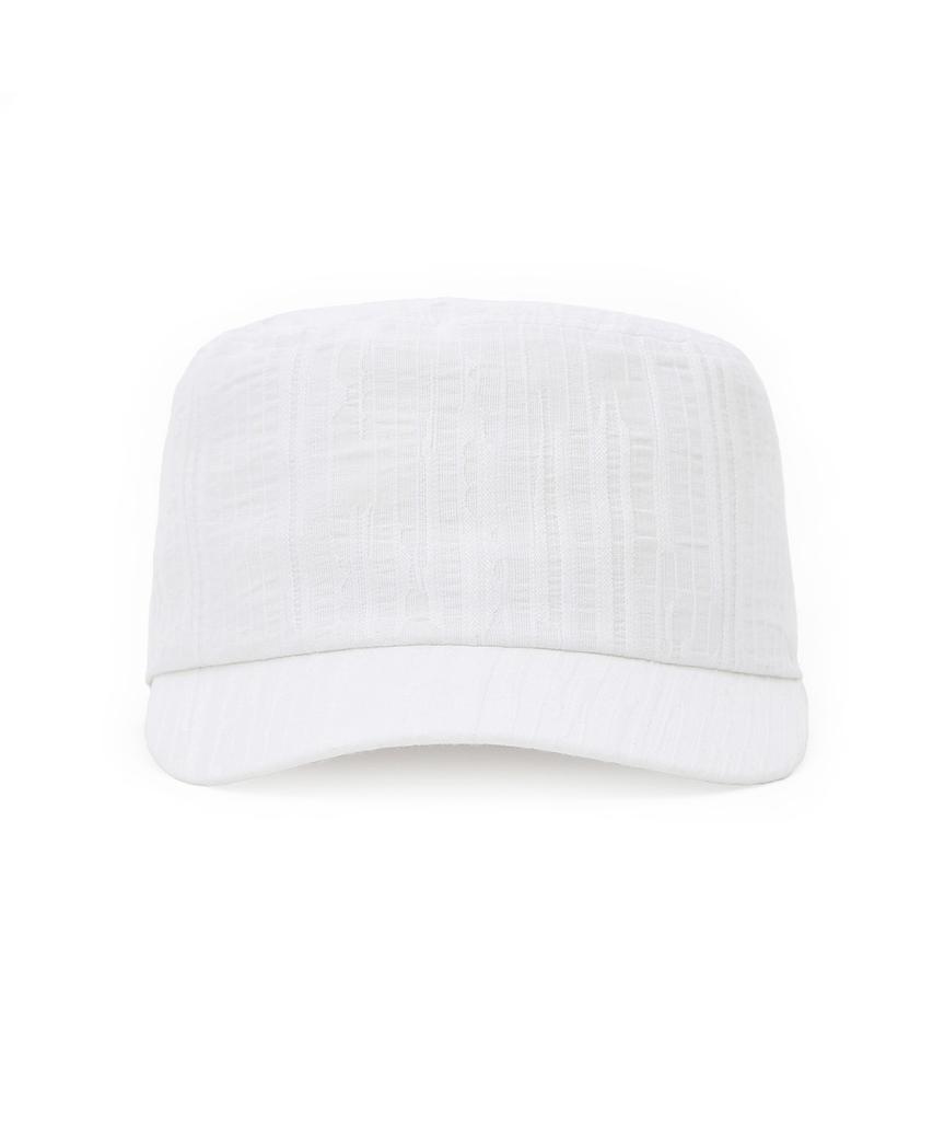 Eondeokeonteulolseutyudio Summer Linen Bellboy Cap Uniform Cap / B Linen / White