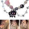 Y2K Star Pendant Necklace Cat Pendant Necklace Adjustable Chain Necklace Black Funny Necklace Perfect for Trendsetters