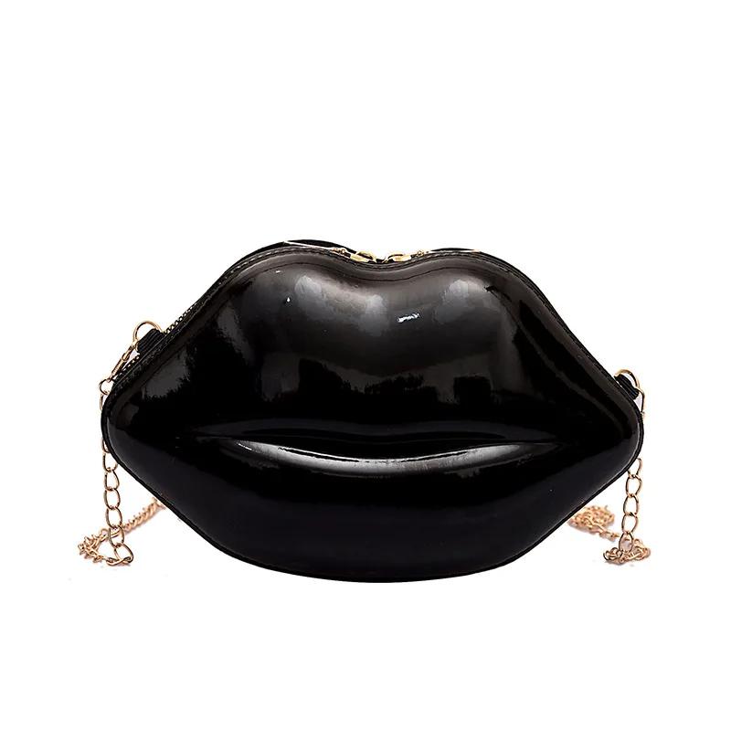 Luxury Designer Women Bags 2026 New Lip Print Women's Shoulder Bag Solid Zipper Messenger Bag Trend Brand Pure Color Handbag