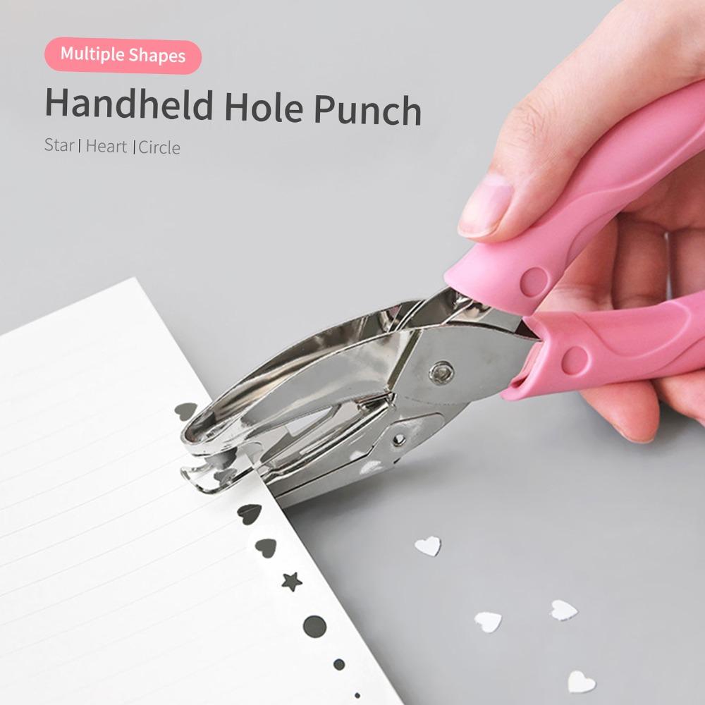 8 Sheet Capacity Handheld Hole Punch Metal Hole Punch Single Hole Puncher Greeting Cards