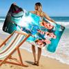 Olympique de Marseille Print Beach Towel, Large Soft Quick Dry Towel for Beach Camping Swimming