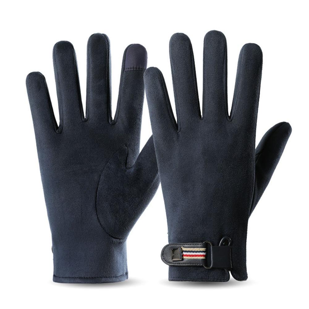 

Keep Warm Motorcycle Riding Gloves Windproof Outdoor Warm Gloves Soft Men Winter Gloves Commute синий