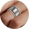 European-American High-Gloss Diamond Inlaid Ring: Minimalist Luxury, 18K Gold-Plated Titanium Steel, Wide Band Design