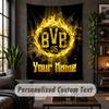 Arazzo da Parete Personalizzato, Testo Personalizzato Borussia Dortmund, Tessuto Morbido Arte da Parete per Decorazione Interna