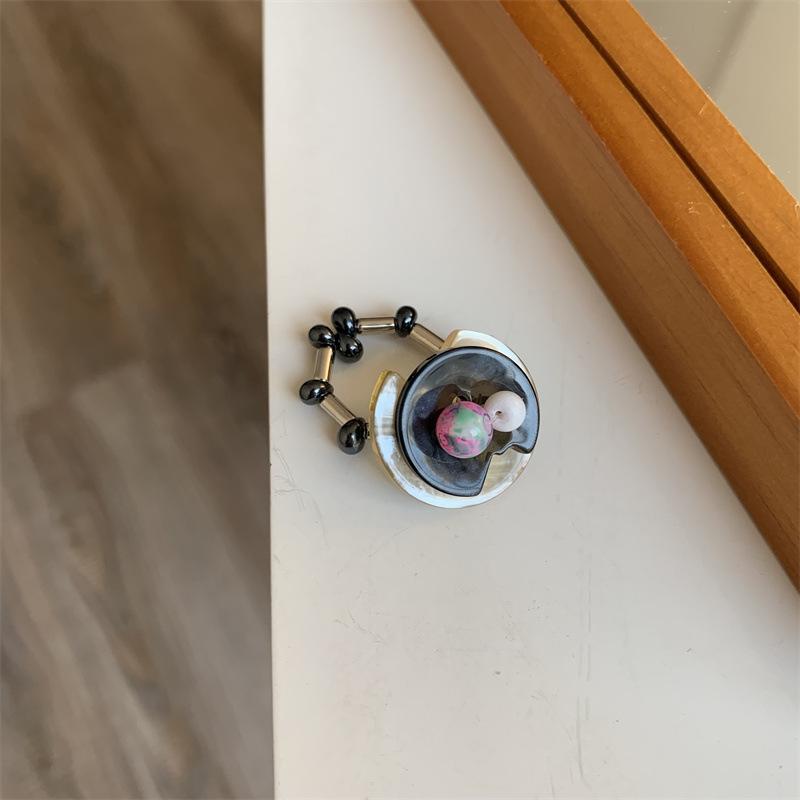 

Multi-Element ~ Retro Beaded Ring Women s Trend Index Finger Ring Elastic Folded Ring Casual Jewelry Accessories resizable