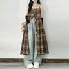 ZANZEA Women Plaid Print Summer Casual V-Neck Sleeveless Straps Camisoles Dresses