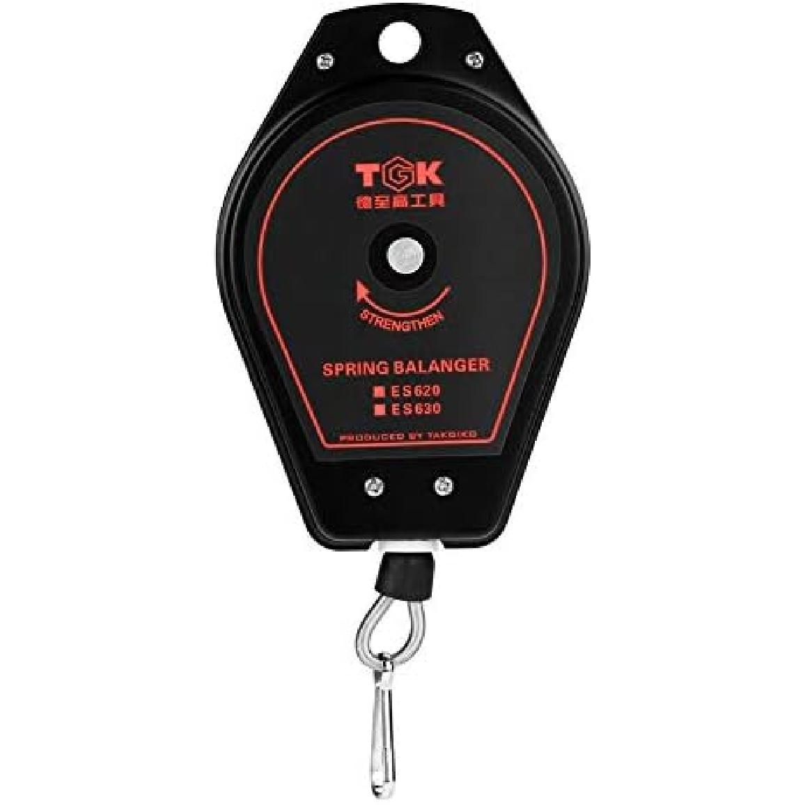 TOPINCN Spring Balancer Retractable 0.6~2.0kg Capacity Heavy Duty Hanging Tool Holder Hanger Assembly-line Fixtures ES620(Black)