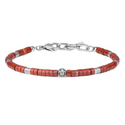 Koai 4mm Red Jasper Amulet Bracelet for Men Fleur-de-Lis