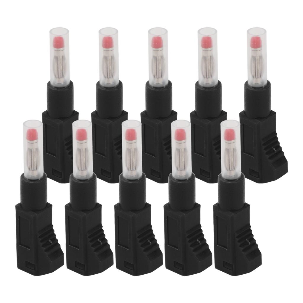 10PCS Telescopic Banana Plugs 4mm CAT II 600V 32A PE Sheath for Industrial Security 3C Digital EquipmentBlack