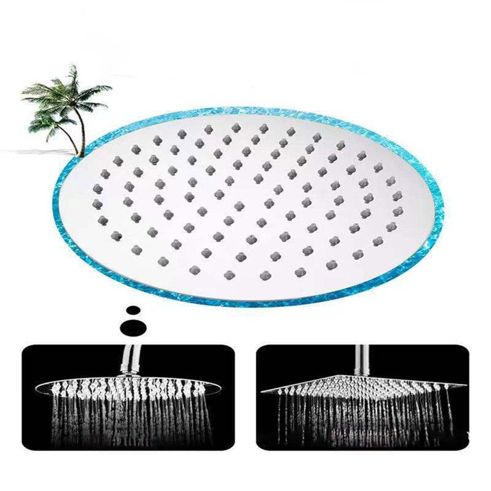 Ultra cienkie głowice prysznicowe typu wodospad 6/8/10 cali Kwadratowe Okrągłe deszczownice Deszczownica