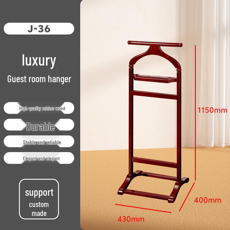 

Wooden Coat Rack with Round Base for Bedroom - Vertical Clothes and Bag Hanger