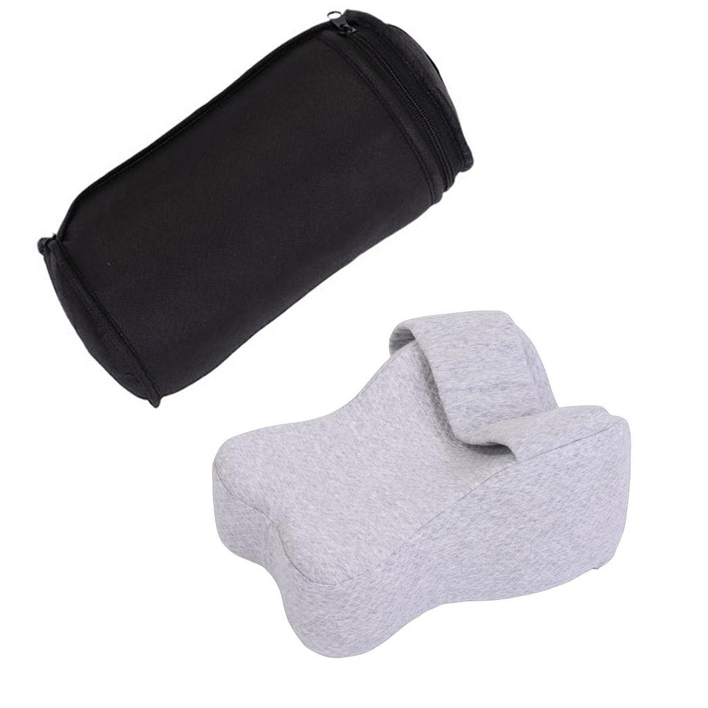 Knee Pillow for Side Sleepers Memory Foam Ergonomic Between Legs Pillow for Thigh Knee Back Leg Support Gray