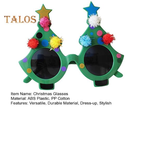 Weihnachtsbaum-Brille, künstlerische Clown-Brille, Weihnachtsfeier, Cosplay-Kostüm-Zubehör, Anzieh-Brille, Requisite