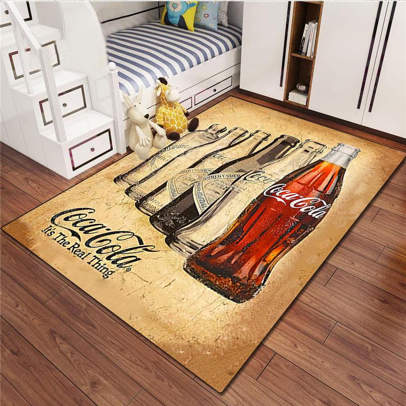 Coca Cola Print Rug - Home Decoration Carpet For Living Room Bedroom Flooring Computer Chair Area Rug