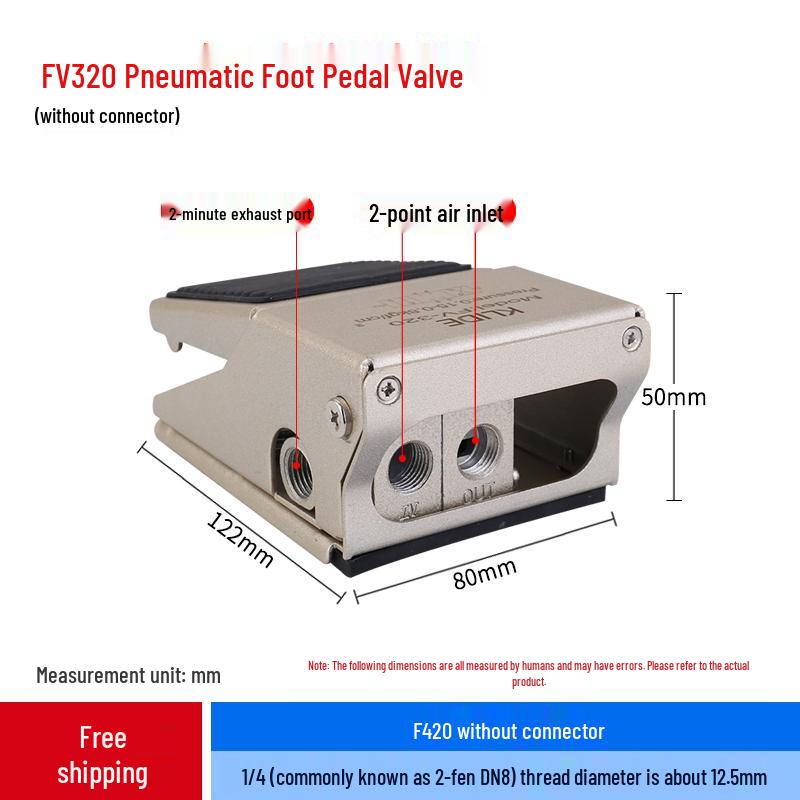 Pneumatic Foot Pedal Valve FV420: 4F210-08 Ventilation Direction Control
