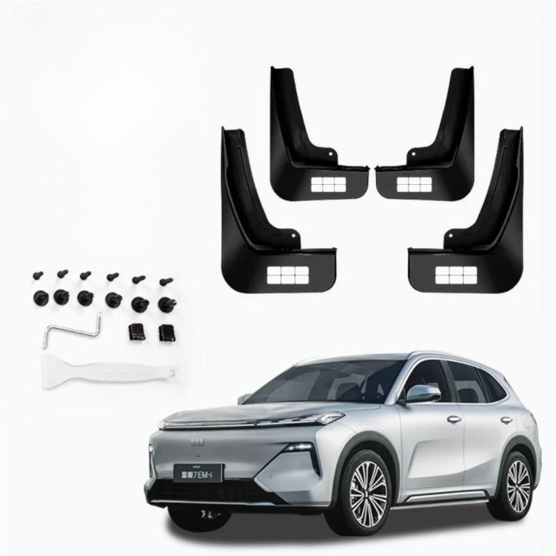 For Geely Galaxy Starship 7 Car Non-destructive Baking Paint Mudguards Front & Rear Wheels Fenders Auto Modify Accessories