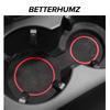 Betterhumz For Porsche Macan 2014-2024 Make of Alcantara Cup Holder Coaster Pad Storage Box Mat Tuning Car Interior Accessories