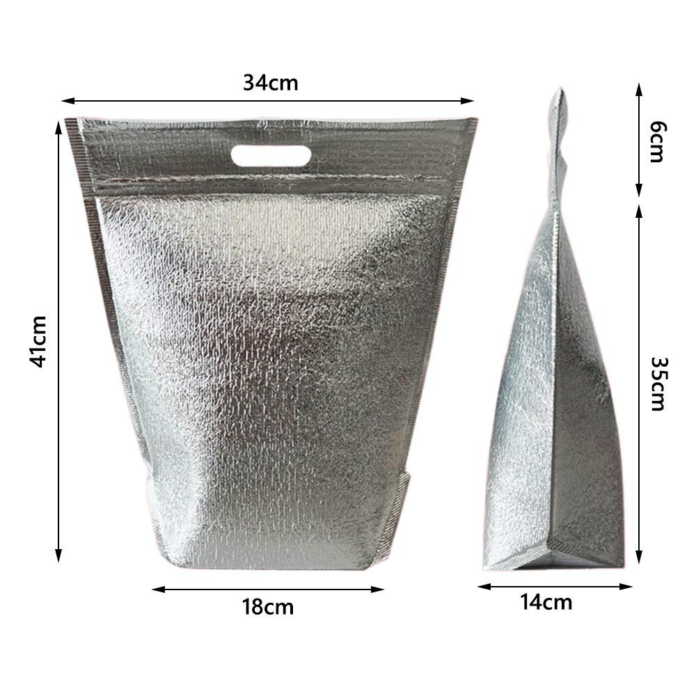 Aluminum Foil Aluminum Foil Insulation Bag With Handle Insulation Layer Fresh-keeping Bags Heat Preservation