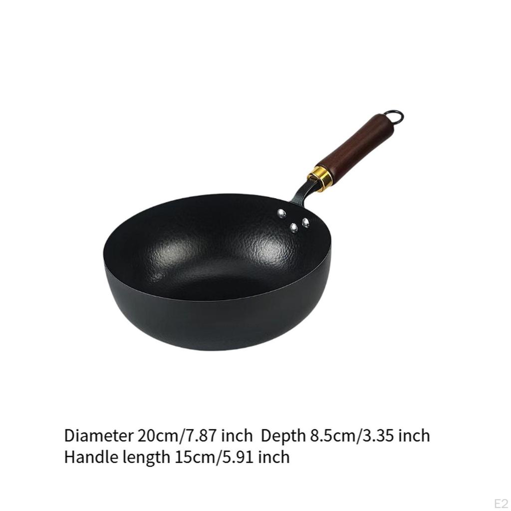 Gas Wok with Hanging Ring And Wooden Handle