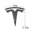 ZJZO5 Suitable for Tesla Logo Model 3 Mode Y Car Front Hood Logo Sticker Design, Rear Trunk Badge Accessory Rear Trunk Emblem