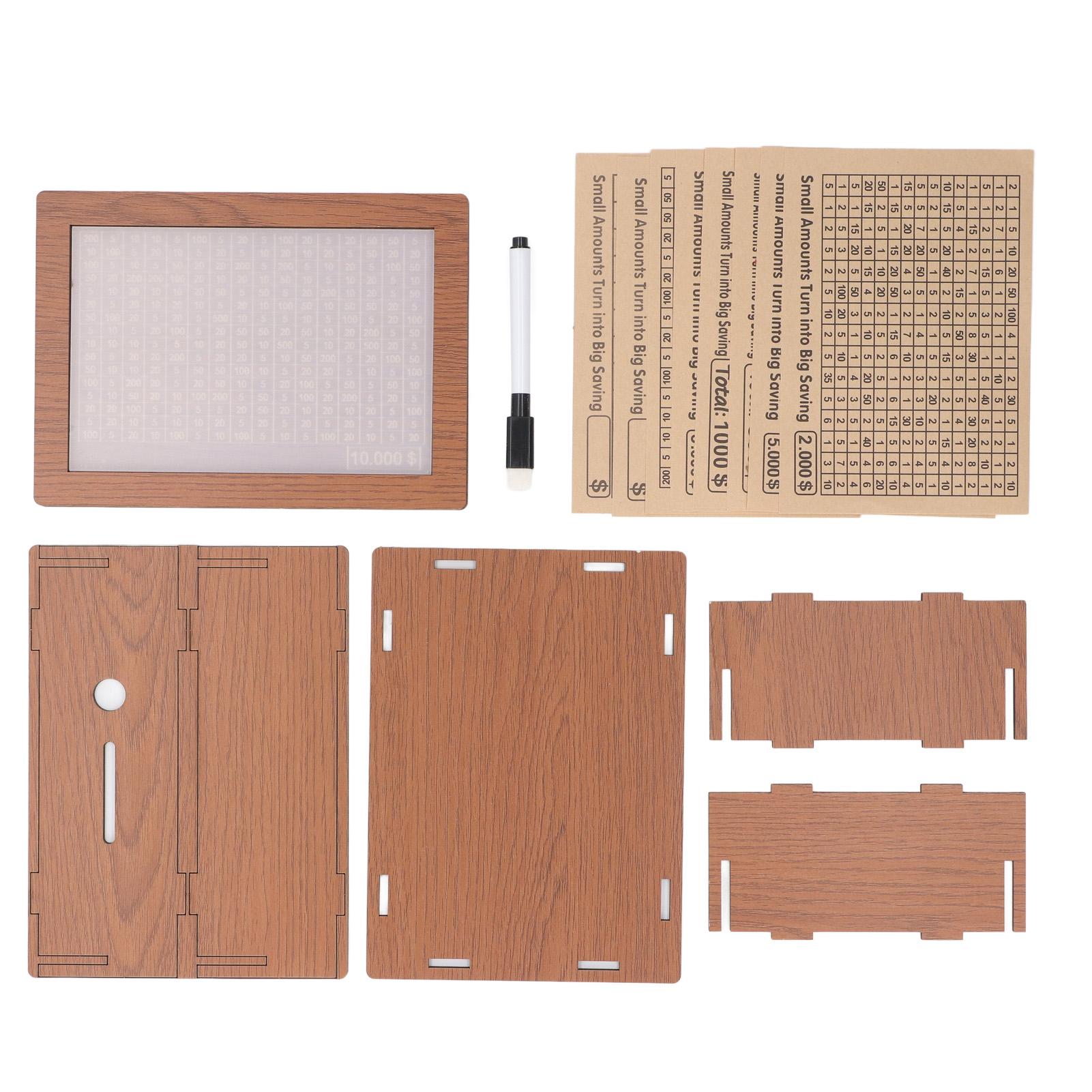 Копилка с целевой суммой и счетчиком, деревянные поделки, симпатичная обратная отсчетная копилка на день рождения 8 Stickers