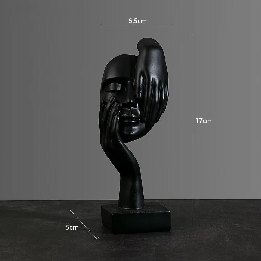 European Resin Abstract Mask Statues Miniature Collectible Figurines for Home Office Study Desktop Decoration Ornaments Gifts
