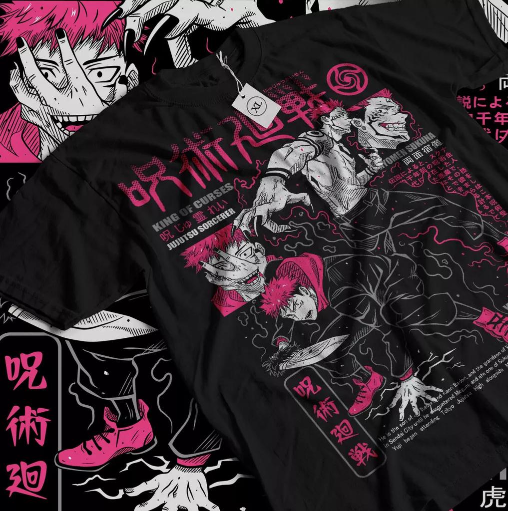 Футболка Itadori Yuji Jujutsu Kaisen Ryomen Sukuna Horror Anime Рубашка всех размеров L