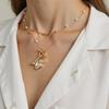 Elegant Geometric Cut Crystal Necklace With Adjustable Chain Length Feature Versatile Daily Jewelry Piece