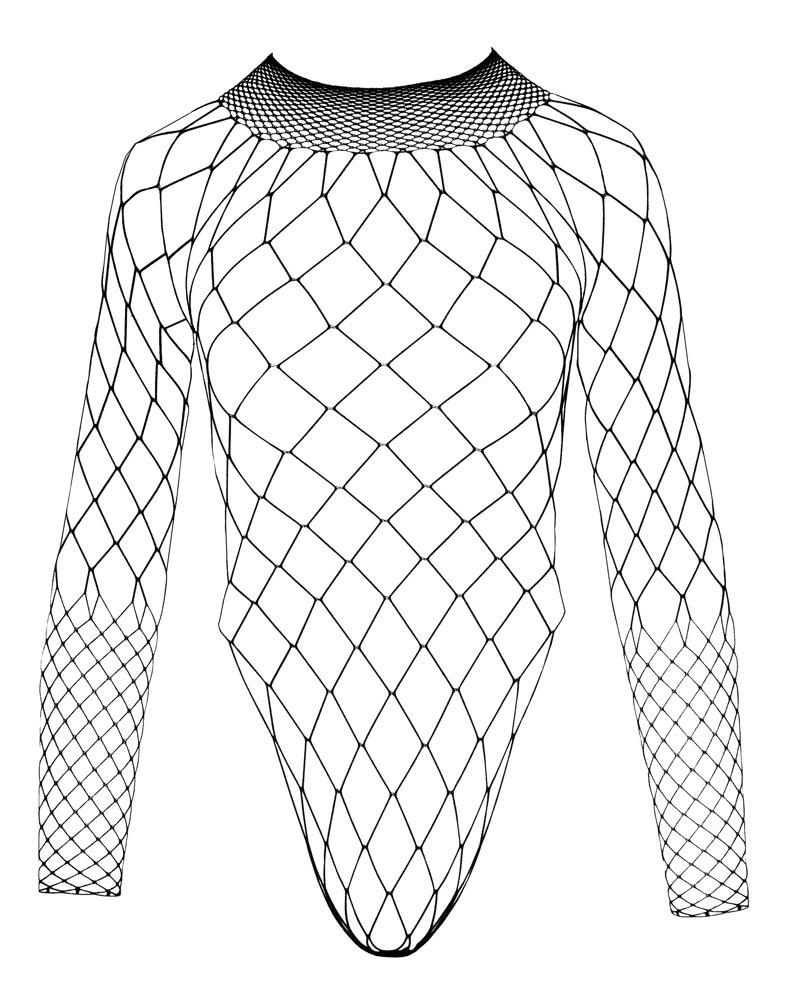 No:xqse - Sexy Bodysuit Made Of Thick Elastic Mesh Sl