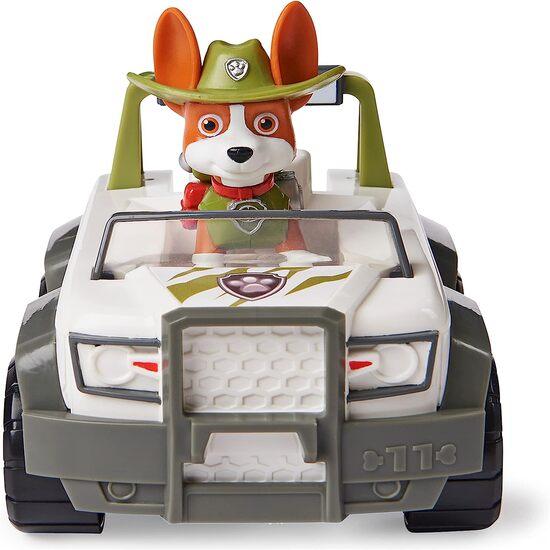 Paw Patrol Tracker’s Jungle Cruiser Vehicle with Collectible Figure, Length 14cm