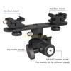 B03C DSLR Dual Flash Bracket 2-Hot Shoe Mount Speedlight Stand Umbrella Flash Holder