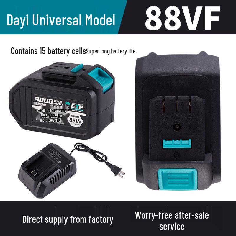 Universal 48VF/88VF Impact Wrench Battery & Charger for Angle Grinder and Electric Hammer