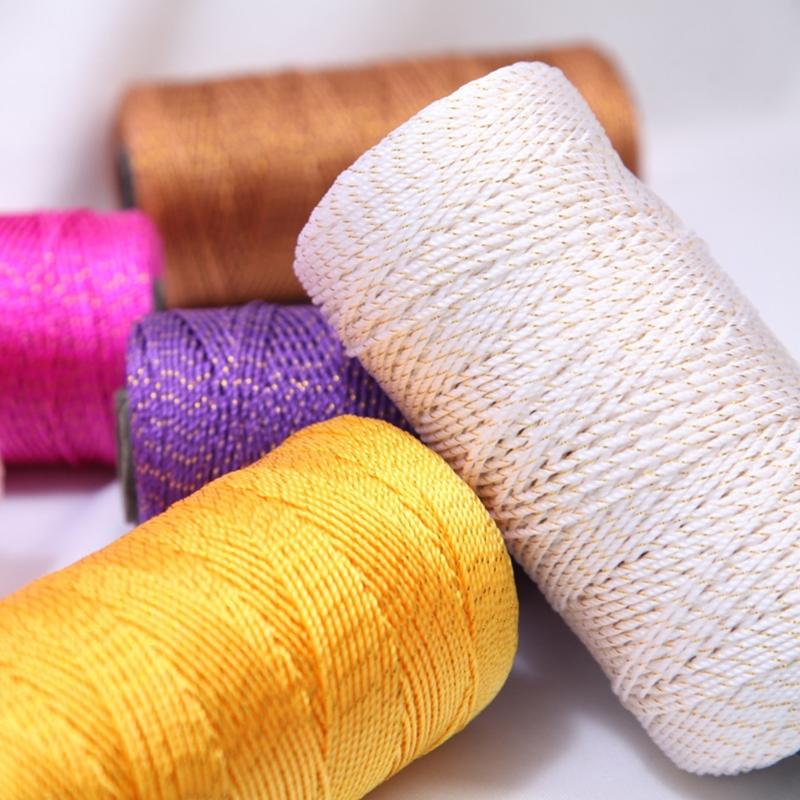 Sewing Twine Twisted Thread String DIY Craft Home Textile Decoration Macrames Cord Rope Ribbon 1.5mm Thick Hand Sewing