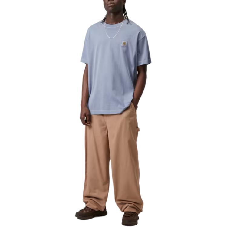 Carhartt WIP SS26 S/S Nelson T-Shirt Loose Square Label Soft Casual Short Sleeve T-Shirt Men T-Shirt I029949-3HX-GD