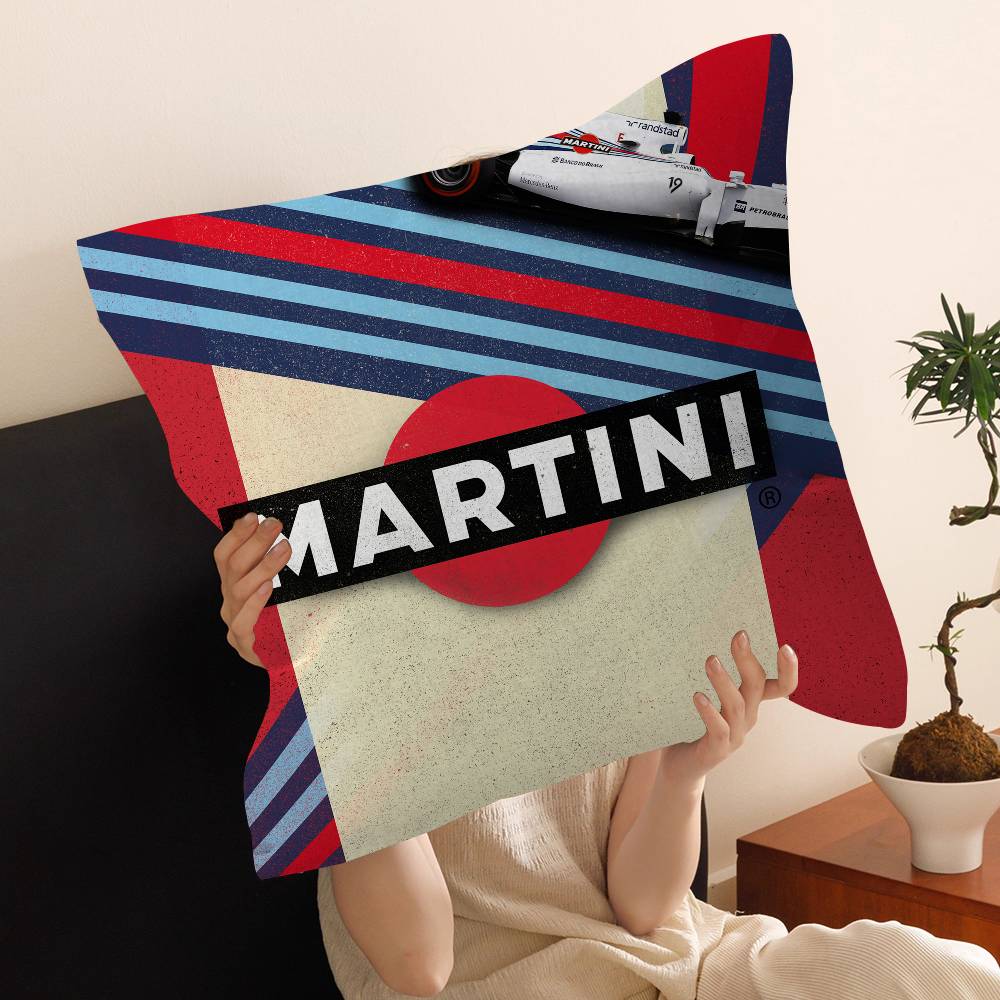 Classic Cocktail M-Martini Racing Personalized Pillow Cover Kids Bedroom Wild Party Decor Pillowcase Kid Birthday Shower Gift
