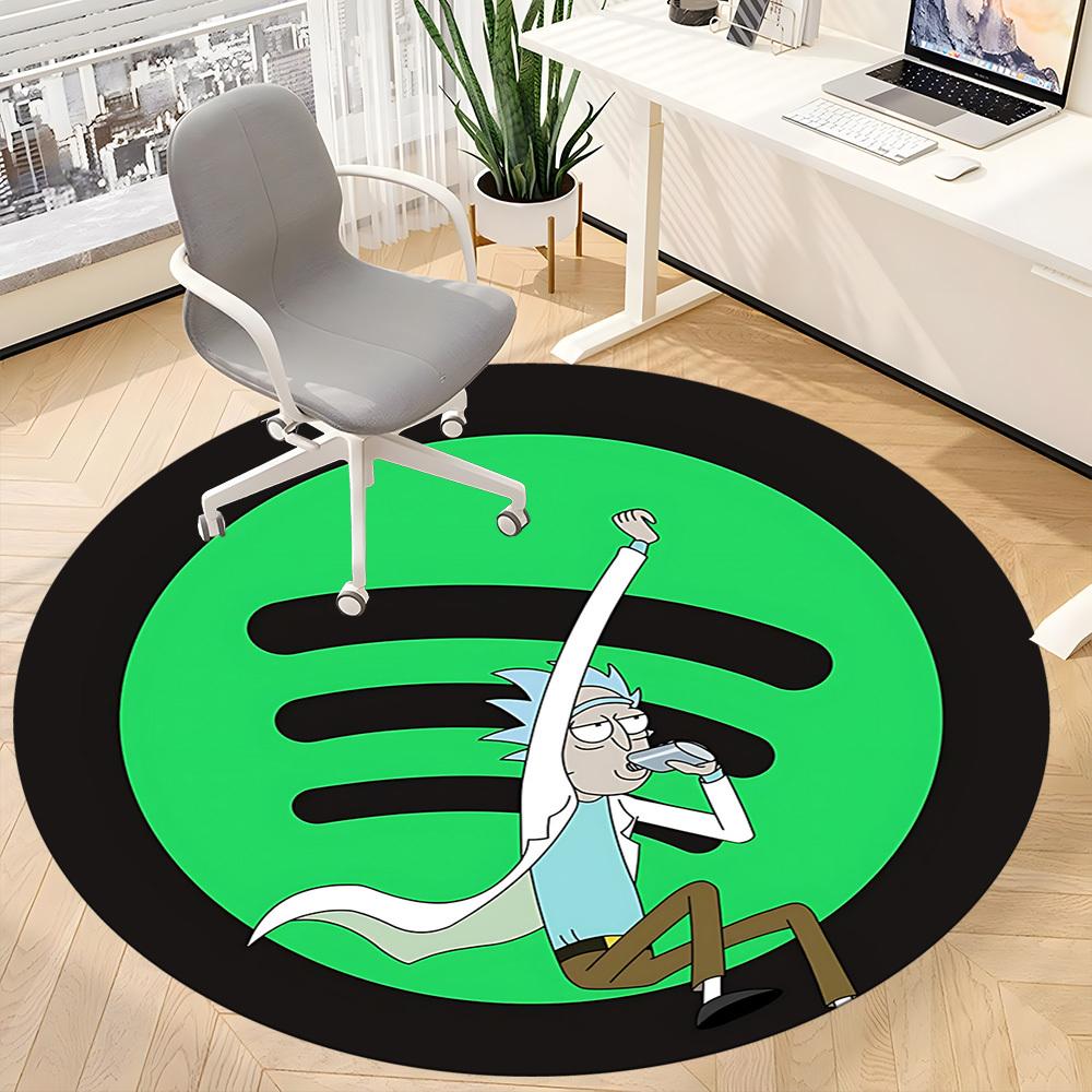 Tappeto Rotondo Ufficio Rick e Morty, Sotto Sedie da Ufficio Camera da Letto Soggiorno Decorazione Casa a0908156