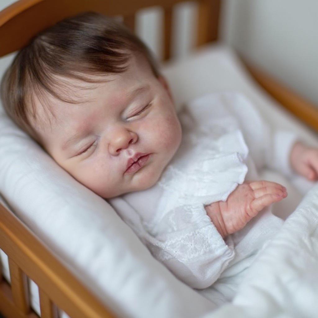 BZDOLL Cloth Body 48 CM 3D-Paint With Visible Veins Reborn Baby Sleeping Doll Toy For Girls Lifelike Handmade Fashion Birthday Gift Character Doll