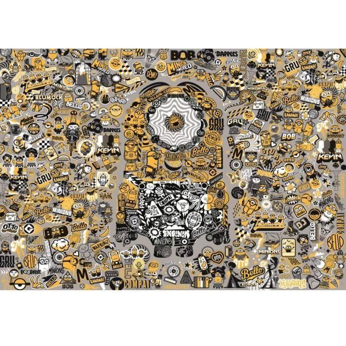 1000-piece puzzle - clementoni - impossible - image of the minions - 69x50 cm - for children aged 12 and over