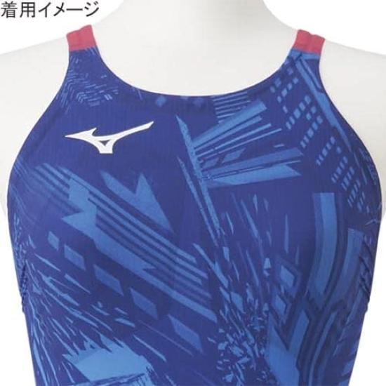 Mizuno GX SONIC V ST Racing Half Suit Size FINA Swimming Approved Women's (N2MG0701), Blue, XL, (International Federation)