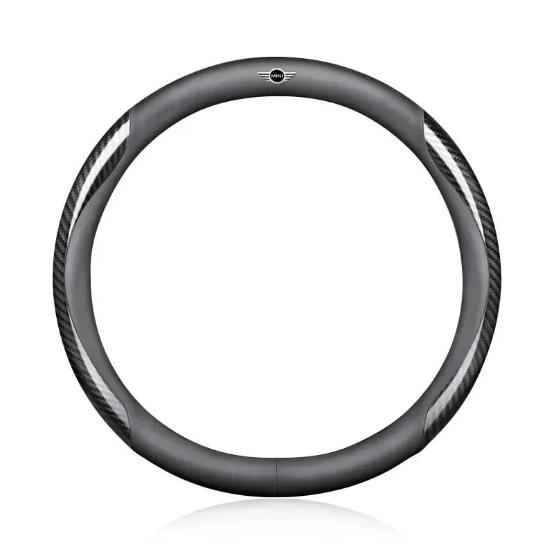 

For BMW M New Leather Carbon Fiber Car Steering Wheel Cover Car Accessories For MINI Cooper R56 R50 R53 F56 R60 2011 2012 2013 2