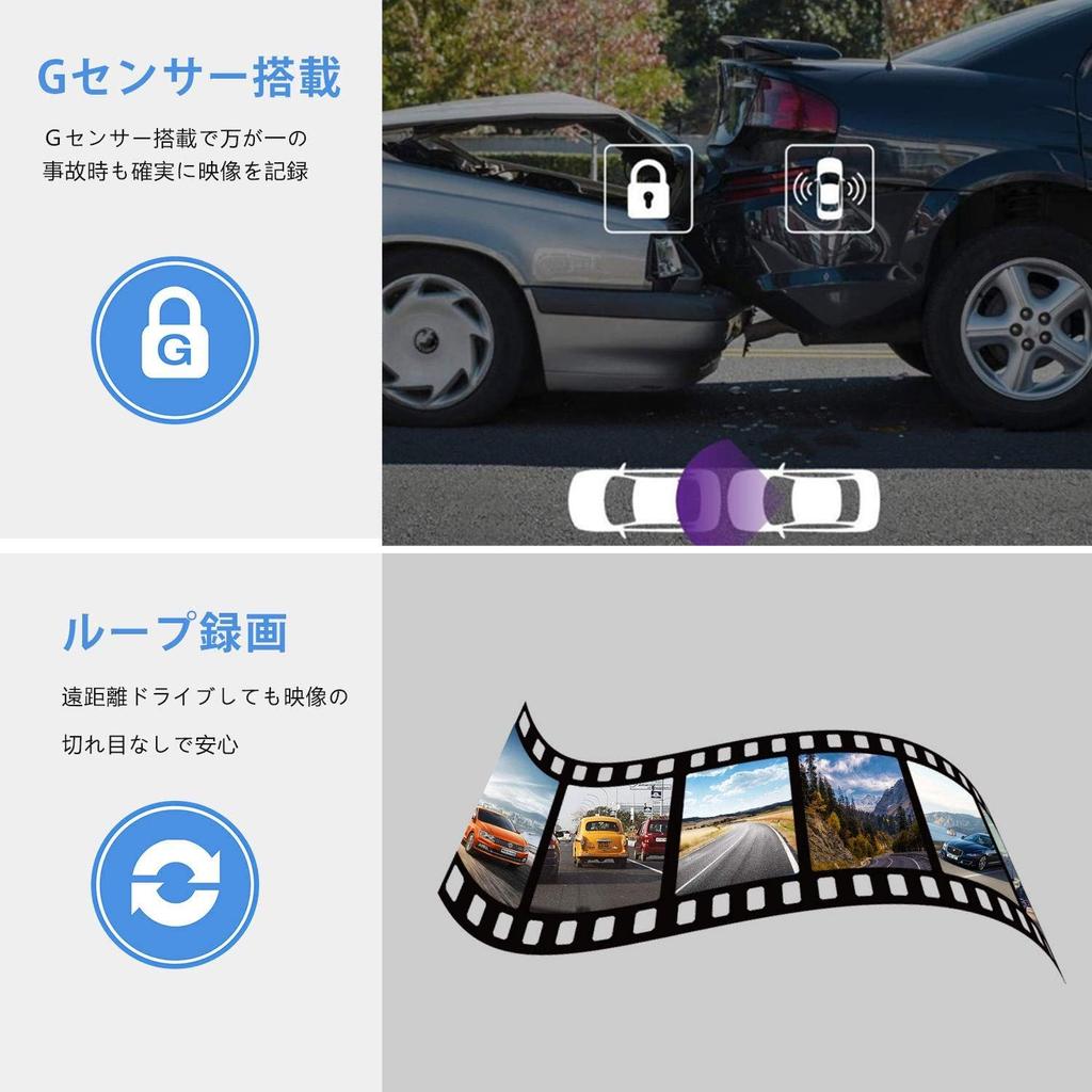 Dash Camera, 4K Front and Rear Camera, 5 Megapixels, 170° Wide Viewing Angle, SONY