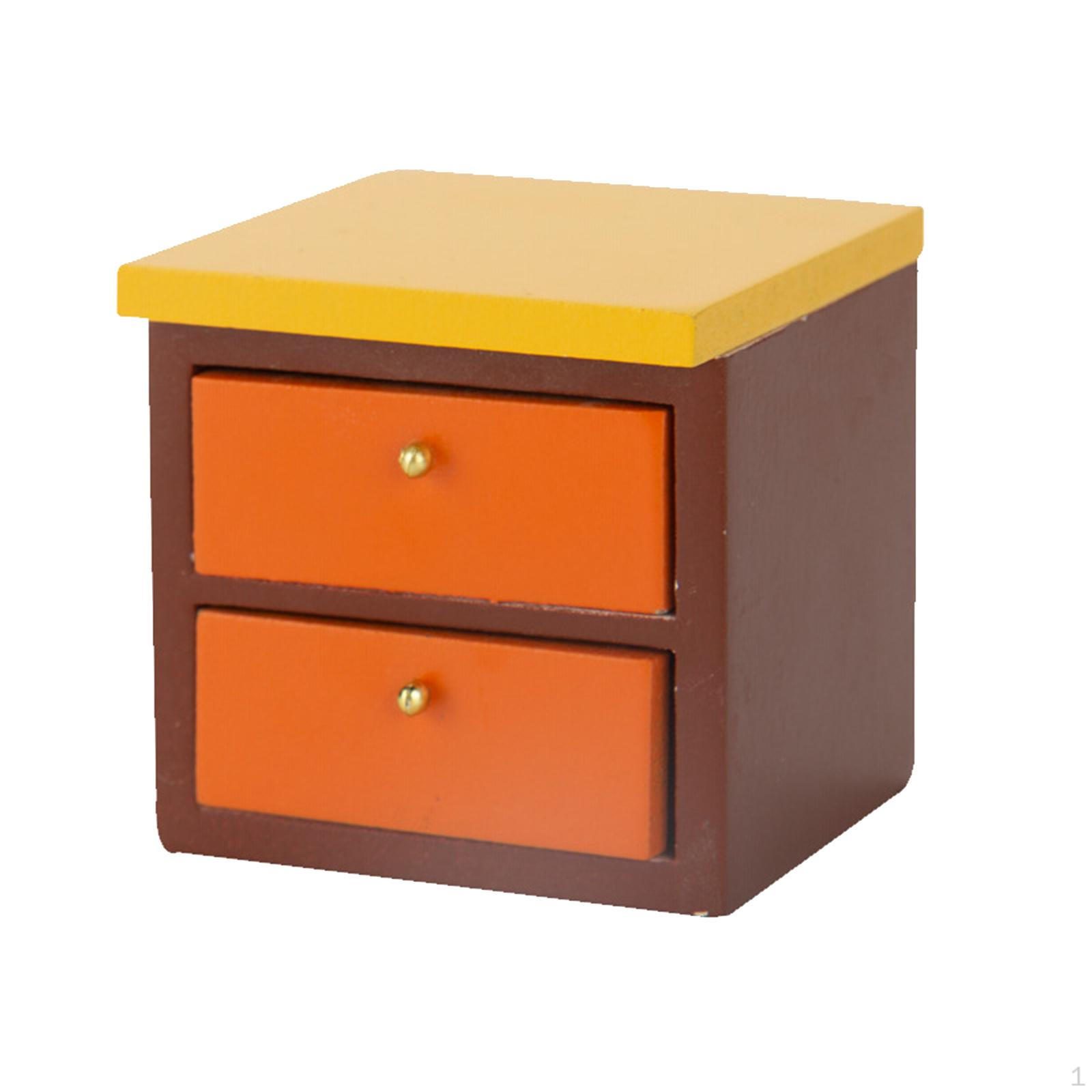 1/12 NightStand Ornaments Props for Dollhouses Bedroom Life Scene Layout DIY Accs