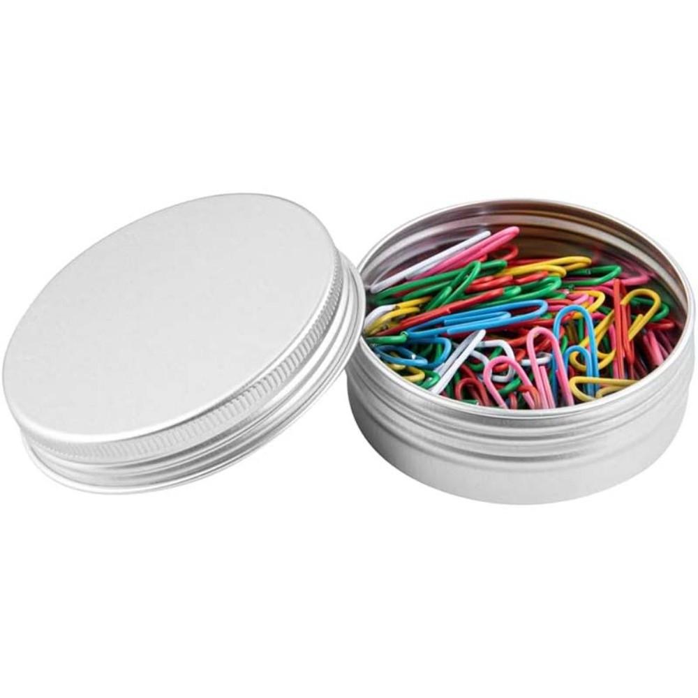 New Round Aluminum Tin Can Aluminum Screw Lid Threaded Aluminum Box 50ML Capacity 80ML Capacity Metal Storage Jar for Salve