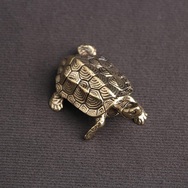 Retro Brass Longevity Tortoise Desktop Ornaments Copper Animal Craft Decorations