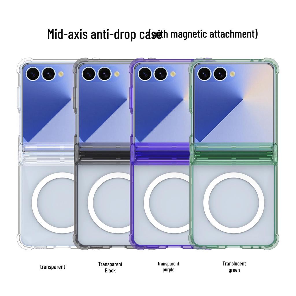 Husă de protecție aplicabilă pentru Samsung Z Flip7, Anti-cădere cu MagSafe pentru încărcare wireless, Compatibilă cu Flip6/5.