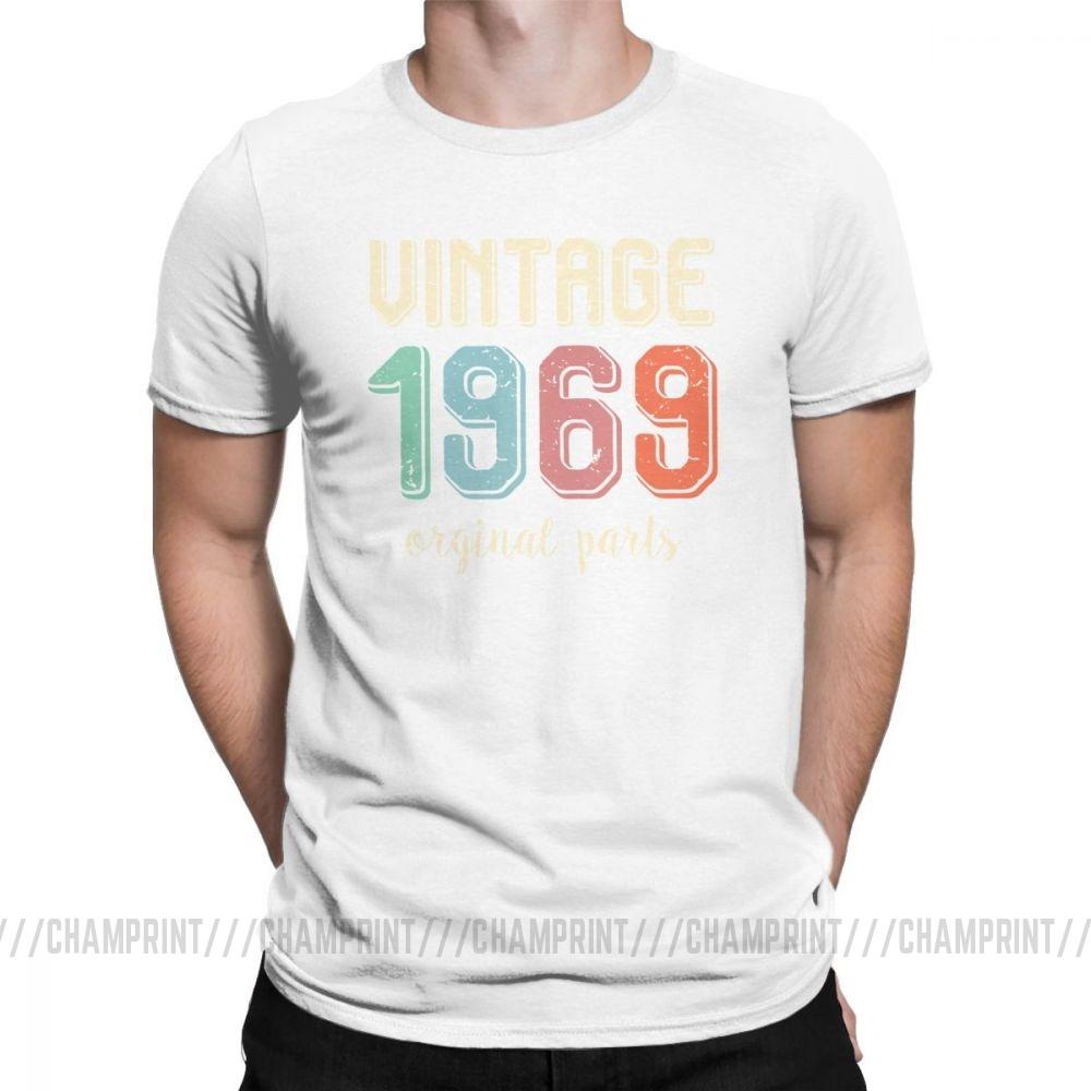 Vintage Retro 1969 50 Years Old 50Th Birthday Gift T Shirt T Shirt For Male Round