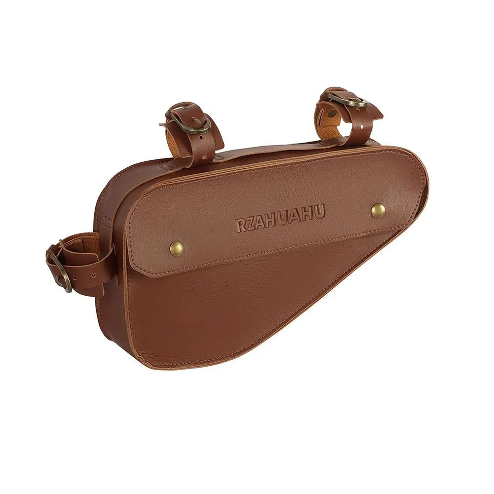 Bicycle Front Frame Bag PVC Bicycle Frame Storage Bag Large Capacity Cycling Front Tube Bag for Mountain Road Bike