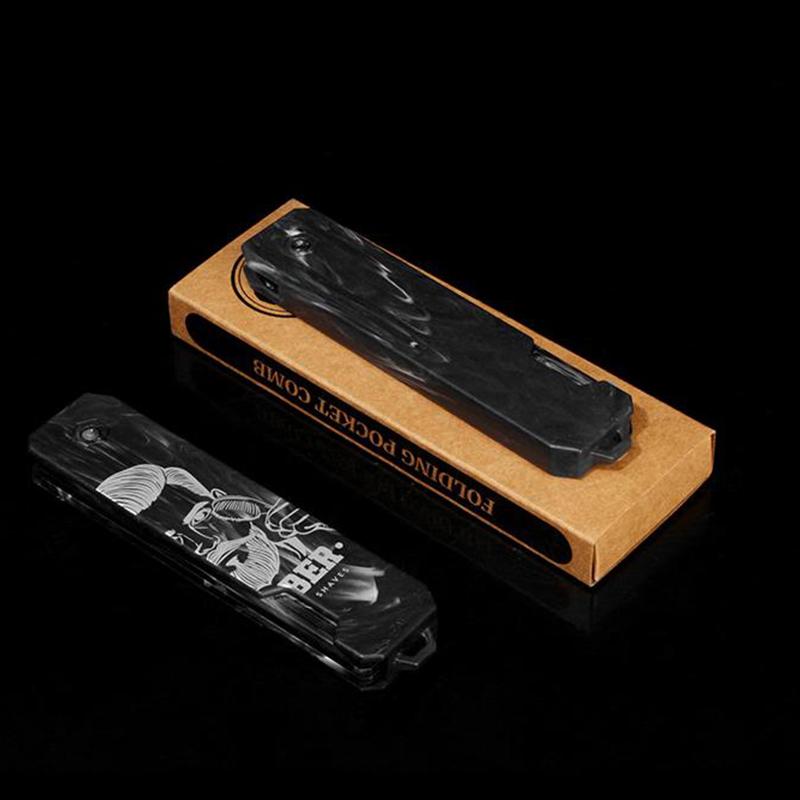 Multifuncional Portable Plastic Fine Wide Tooth Folding Pocket Comb Barber Men Oil Head Beard Combs Hair Styling Wide Tooth Comb